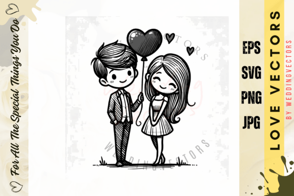 C2678: Minimalist Vectors for Timeless Romance