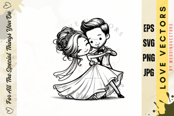 C3097: Capturing Romance in Whimsical Wedding Illustrations