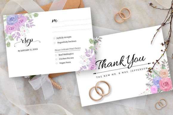 Designing Romance: A Look at the Elegant Watercolor Floral Wedding Card