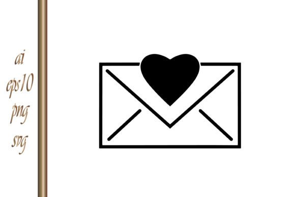 Doodle Love Envelope with Heart Wedding: A Whimsical Design Asset