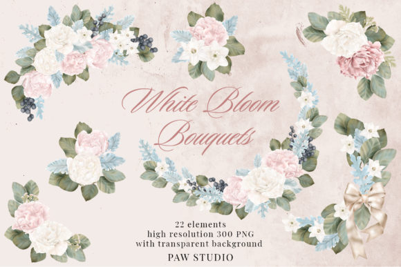 Elegant Floral Design Assets for Modern Wedding Stationery
