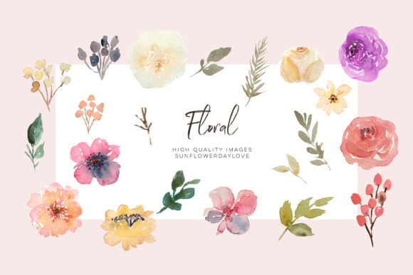 Elegant Pink Flower Clipart for Wedding & Floral Designs