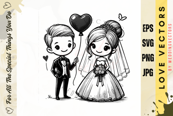 Elegant Wedding Vectors for Timeless Design Projects