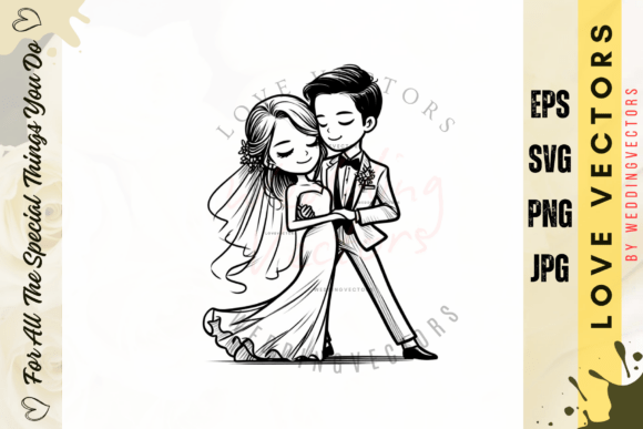 Wedding Couple and Love Vectors: A Designer's Keepsake