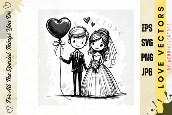 Wedding Couple & Love Vectors: Timeless Design for Your Projects