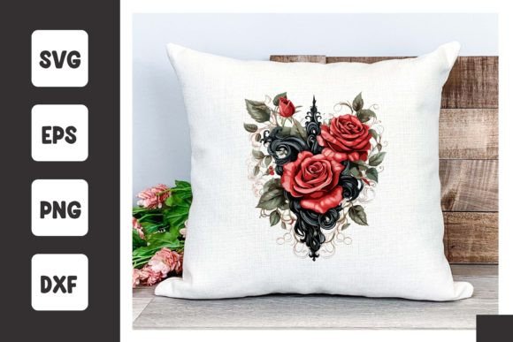 Wedding Gift Box SVG: Elegant Heart Rose Designs for Crafting
