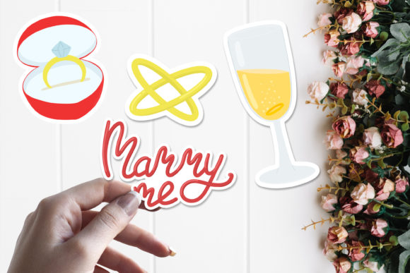 Wedding Printable Stickers for Elegant Stationery and Decor